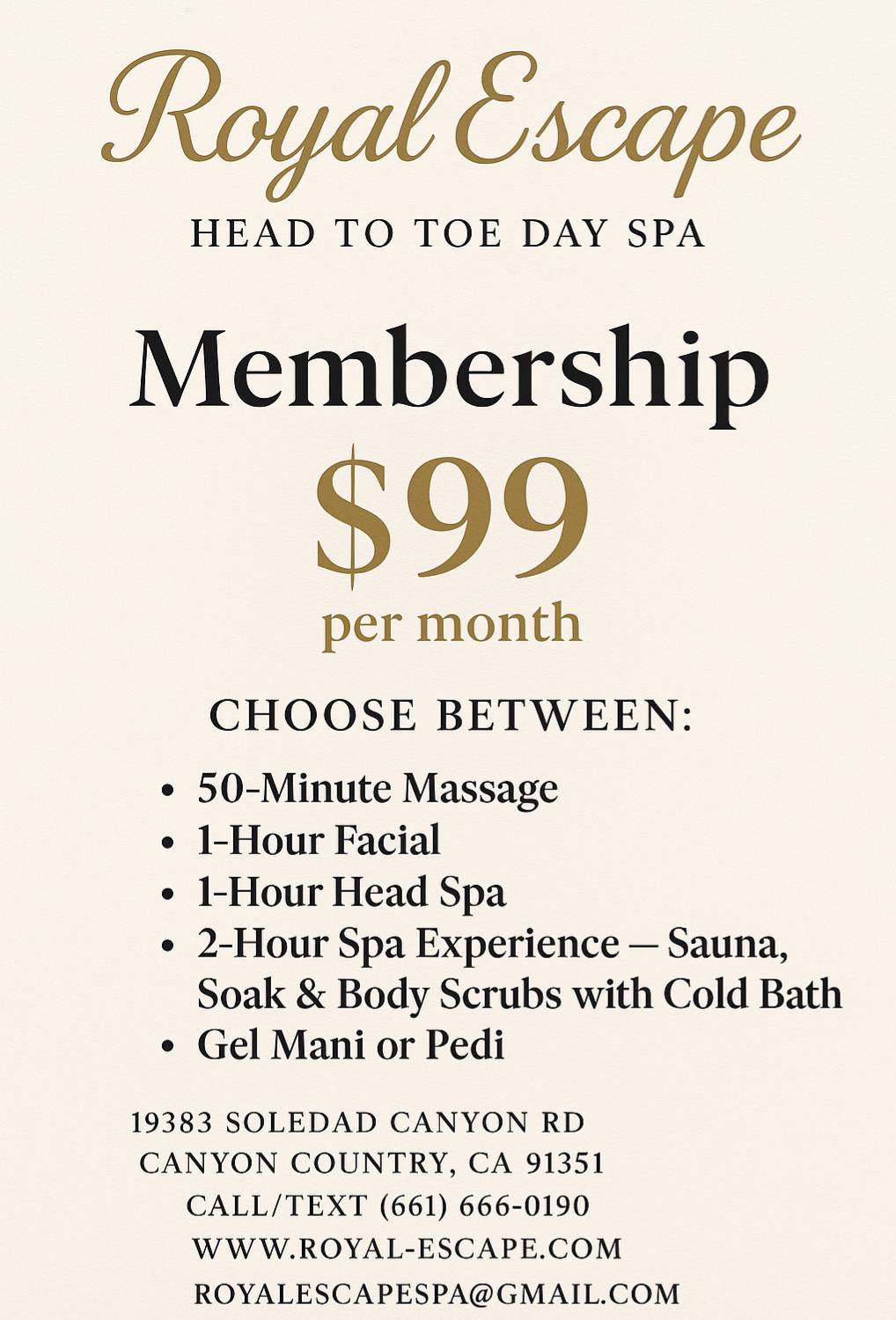 Royal Escape Membership